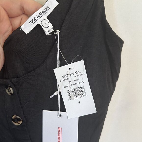 NWT Good American Bra Cup Midi Dress - Size: 1 (Small) - Picture 4 of 10